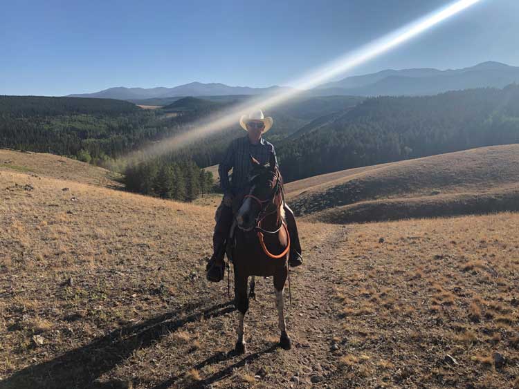 Man horseback riding in Buffalo Wyoming