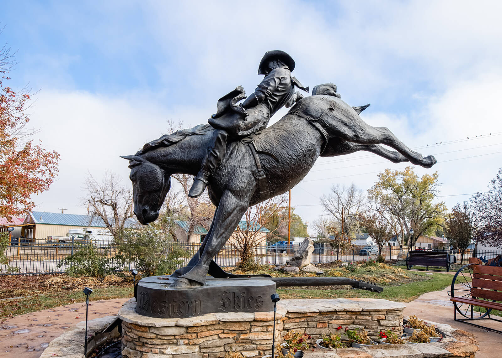 The Chris LeDoux Monument in Kaycee, WY