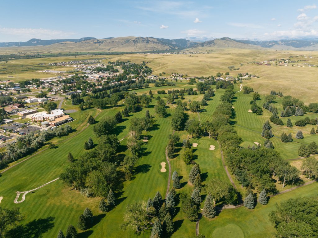 A golf course.