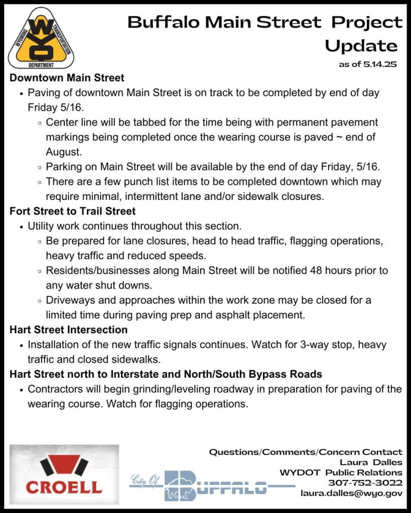 Buffalo Main Street Construction Updates Buffalo Main Street Construction Updates