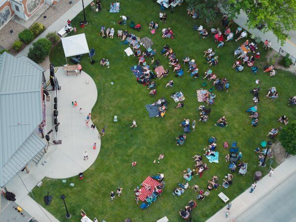 20 Free and Budget-Friendly Things to Do in Buffalo, Wyoming A community crowd enjoying live music and sunshine on the lawn at Crazy Woman Square.