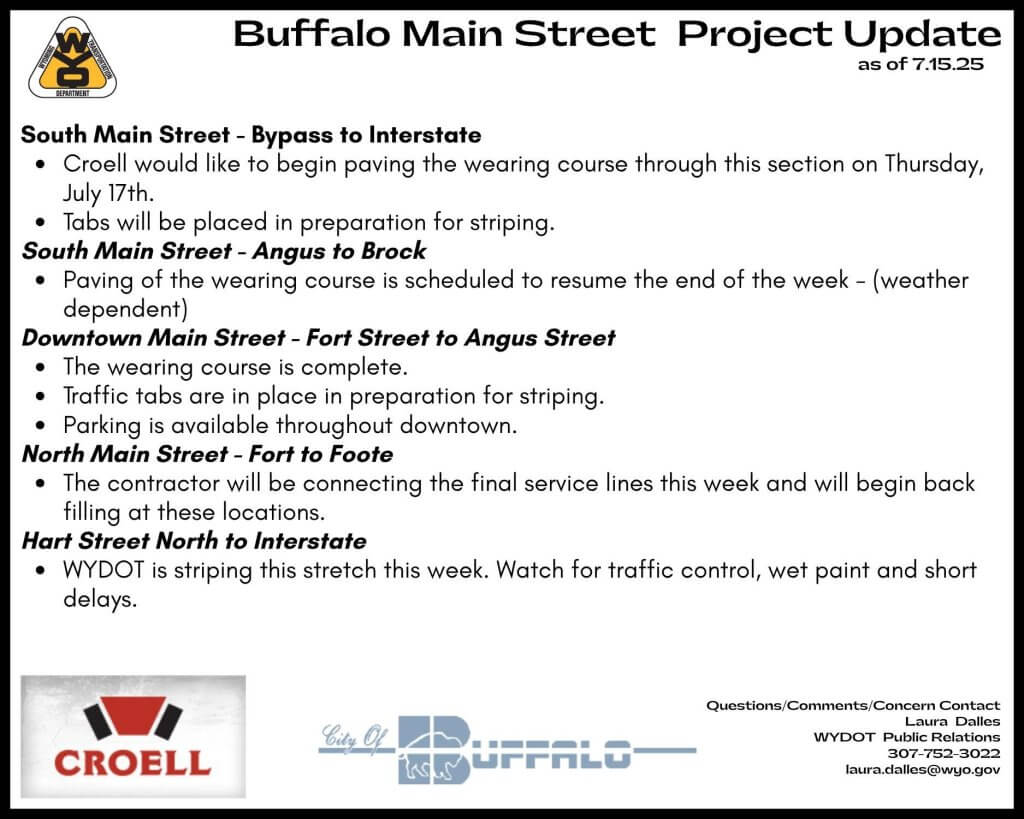 Buffalo Main Street Construction Updates Buffalo Main Street Construction Updates
