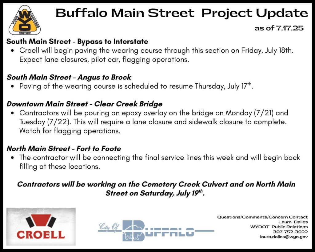 Buffalo Main Street Construction Updates Buffalo Main Street Construction Updates
