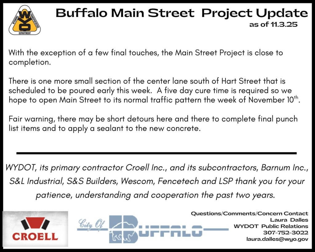 Buffalo Main Street Construction Updates Buffalo Main Street Construction Updates