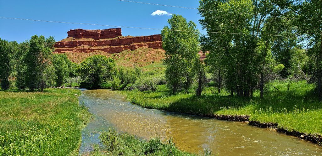 A stream found near Hole in the Wall near Kaycee, Wyoming