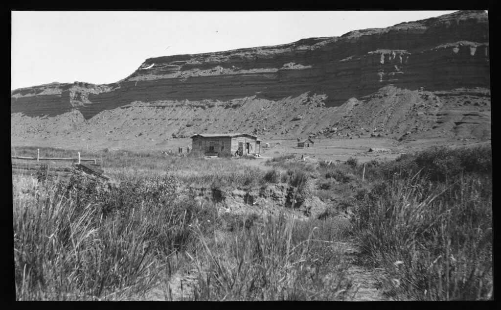 Log Cabin found at Hole in the Wall near Kaycee, Wyoming