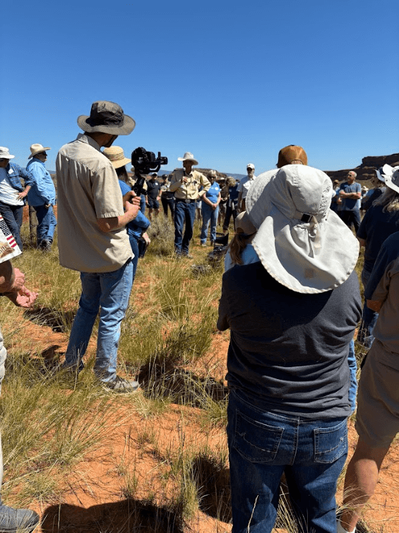 the film crew filming the documentary Hole in the Wall in Kaycee, Wyoming