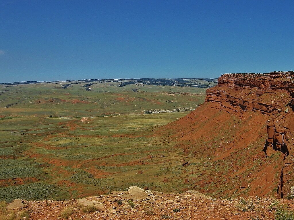 Overhead view of the Hole in the Wall near Kaycee, WY
